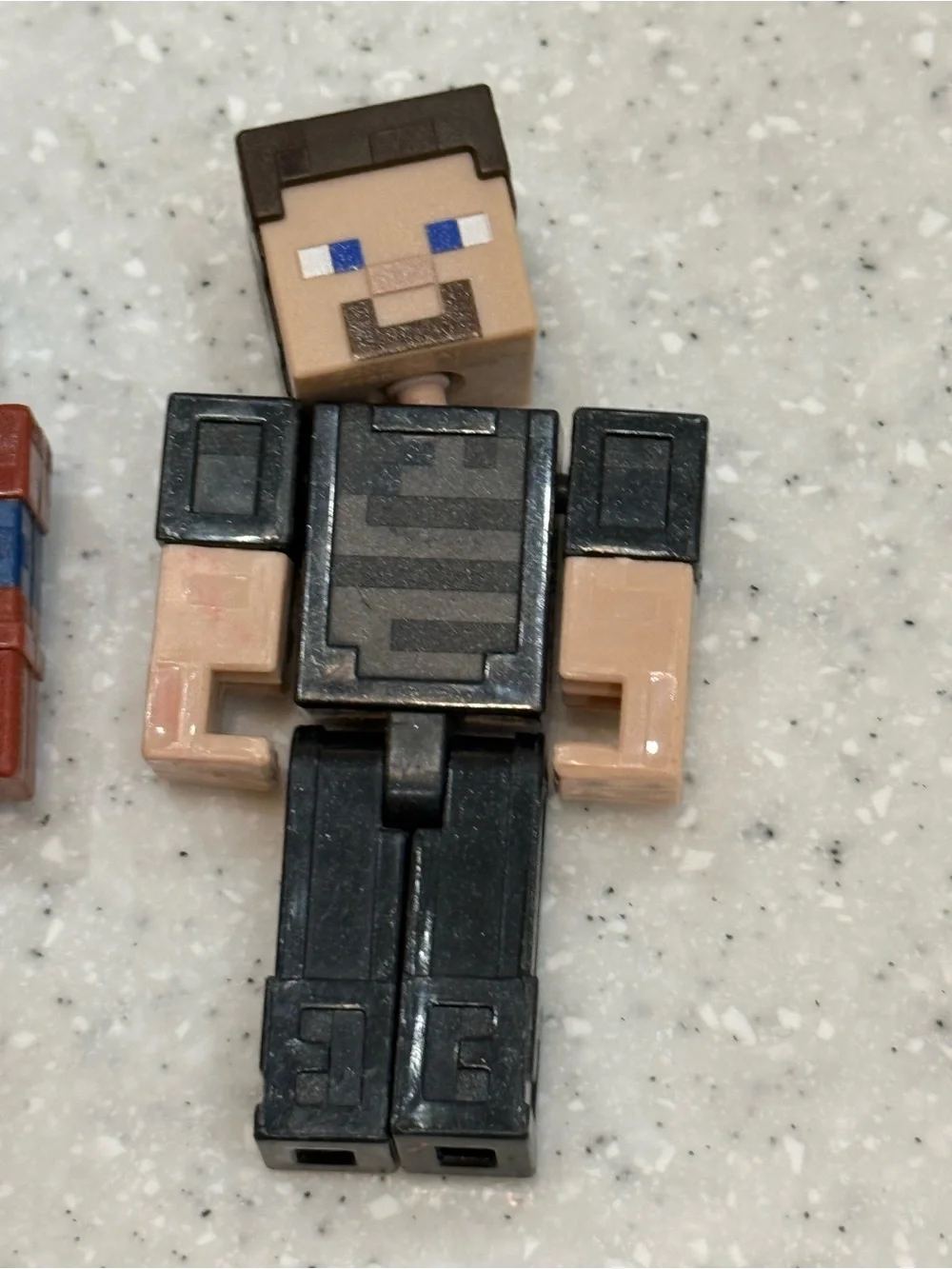 Minecraft-Inspired Kids Figure Set - Red & Black Action Miniatures